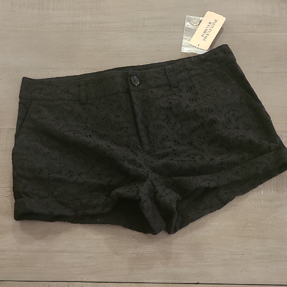 Forever 21 Black Lace Shorts - size M
